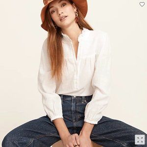 J. Crew Long Sleeve Smock Gauze Top